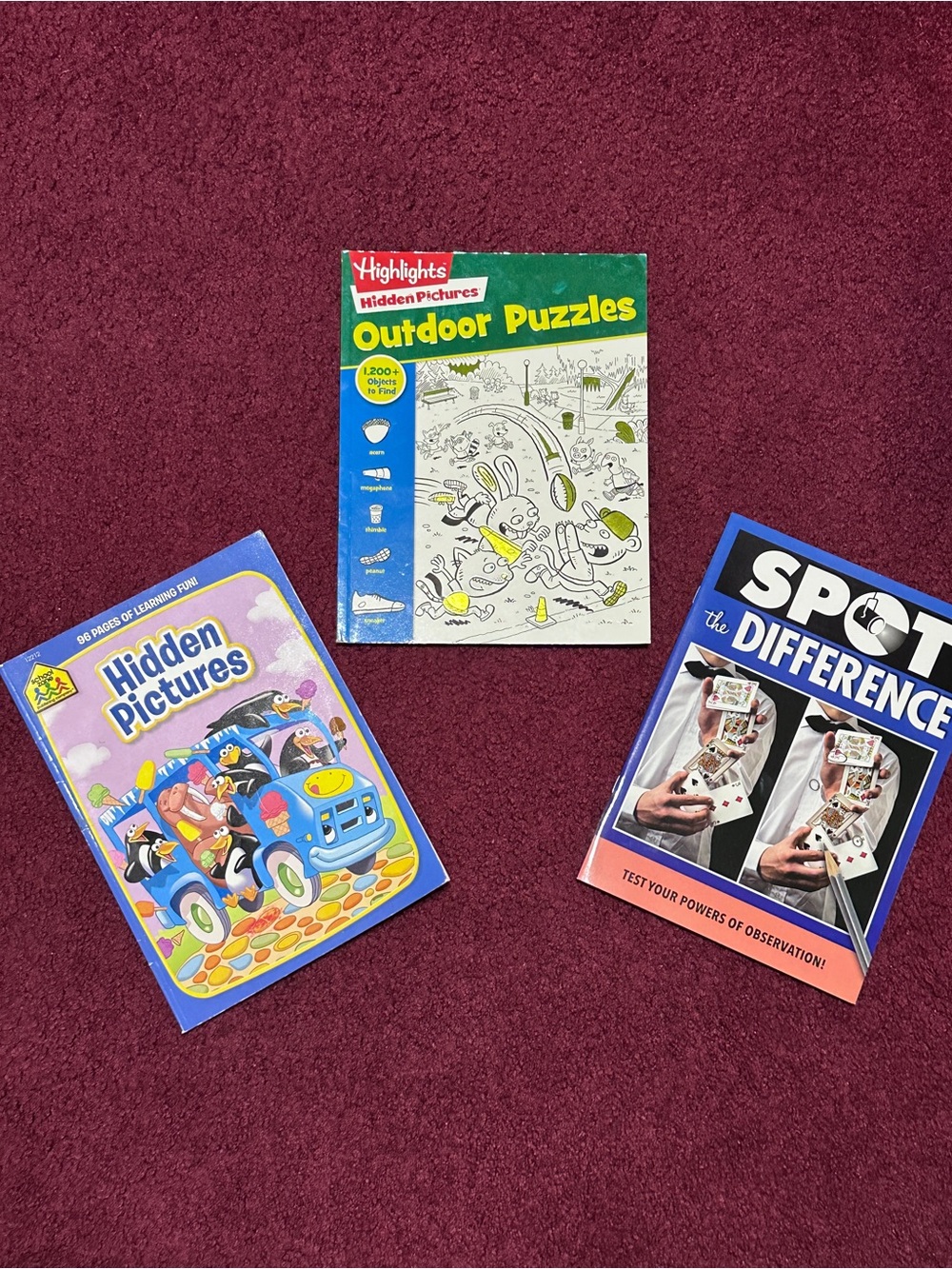 Lot of Hidden Pictures, Spot the Difference fun puzzles